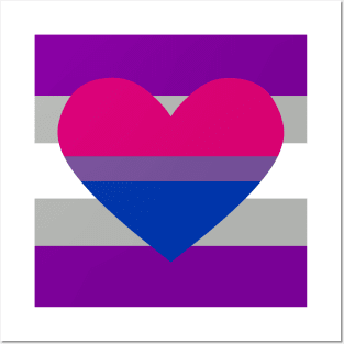 Grey-Asexual and Biromantic Posters and Art